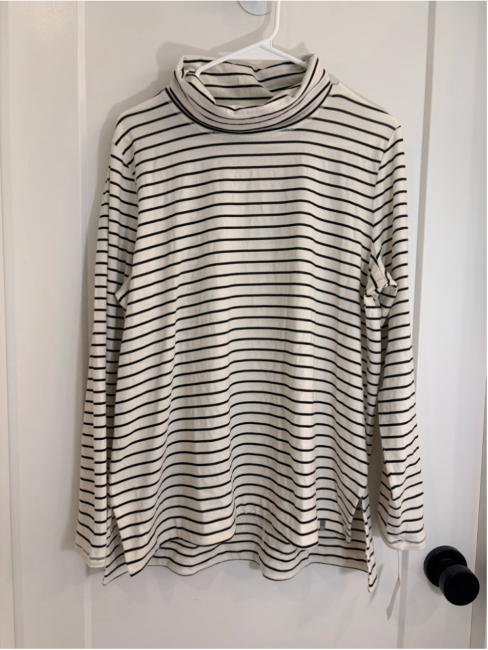 NWT T by Talbots Striped Turtleneck Sweater - Black & White, Women's 1X